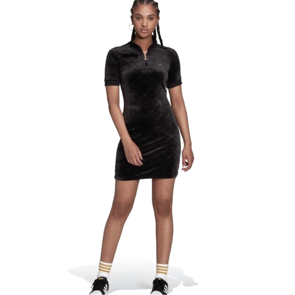 Adidas Mini Dress- Black/Gold